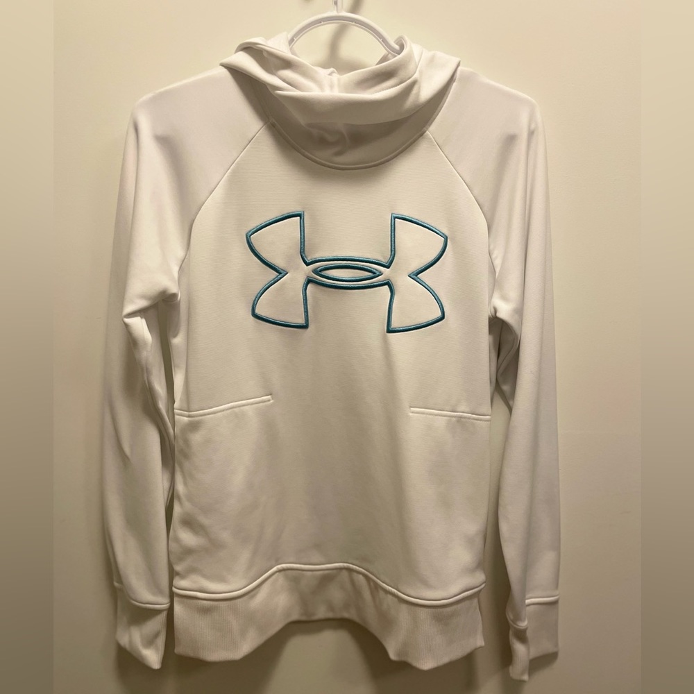 UnderArmour Coldgear white and baby blue